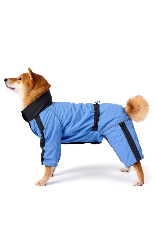 Pastel Blue Waterproof Female Dog Jumpsuit