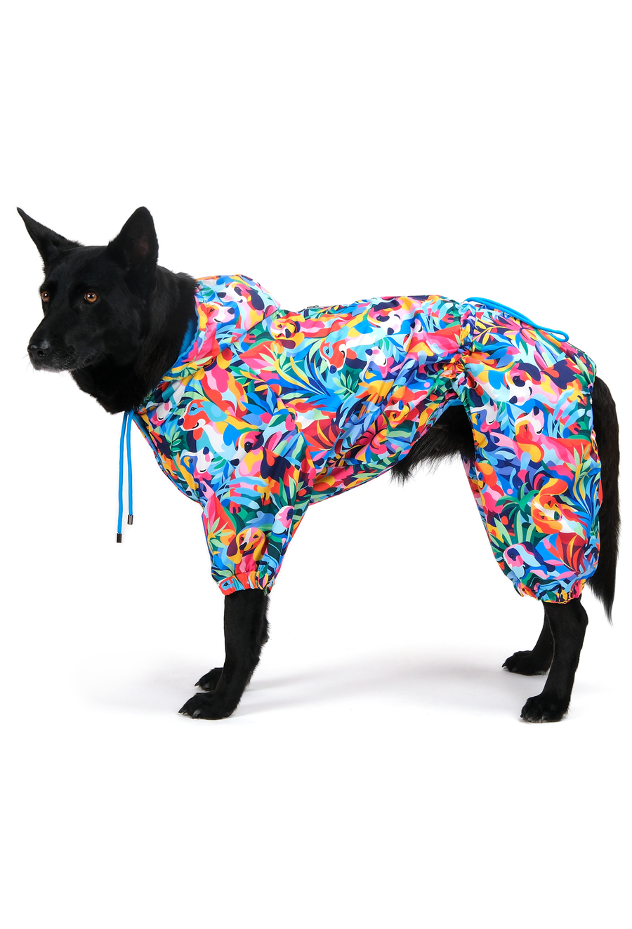 İçi Polarlı Su Geçirmez Köpek Tulumu Wonder Forest