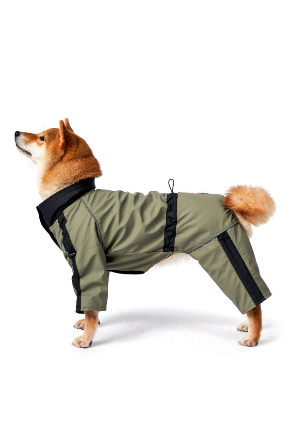 Khaki Waterproof Dog Suit