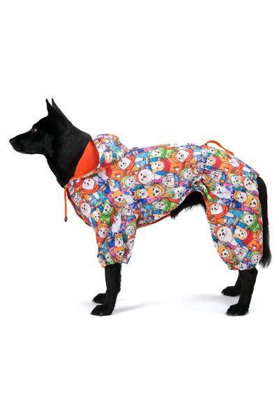 Fleece-Lined Waterproof Dog Jumpsuit “Winter Glow”