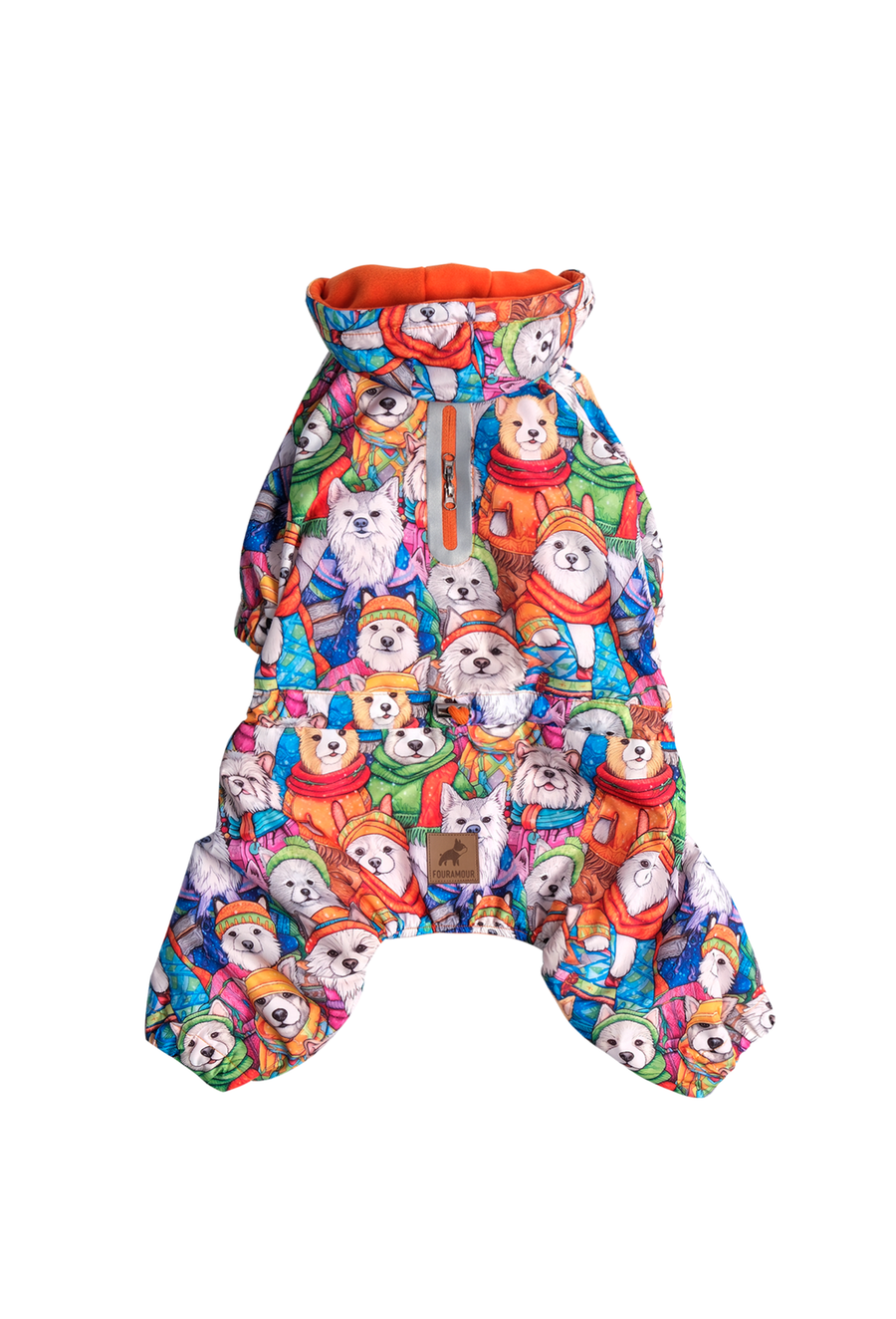 İçi Polarlı Su Geçirmez Köpek Tulumu “Winter Glow”