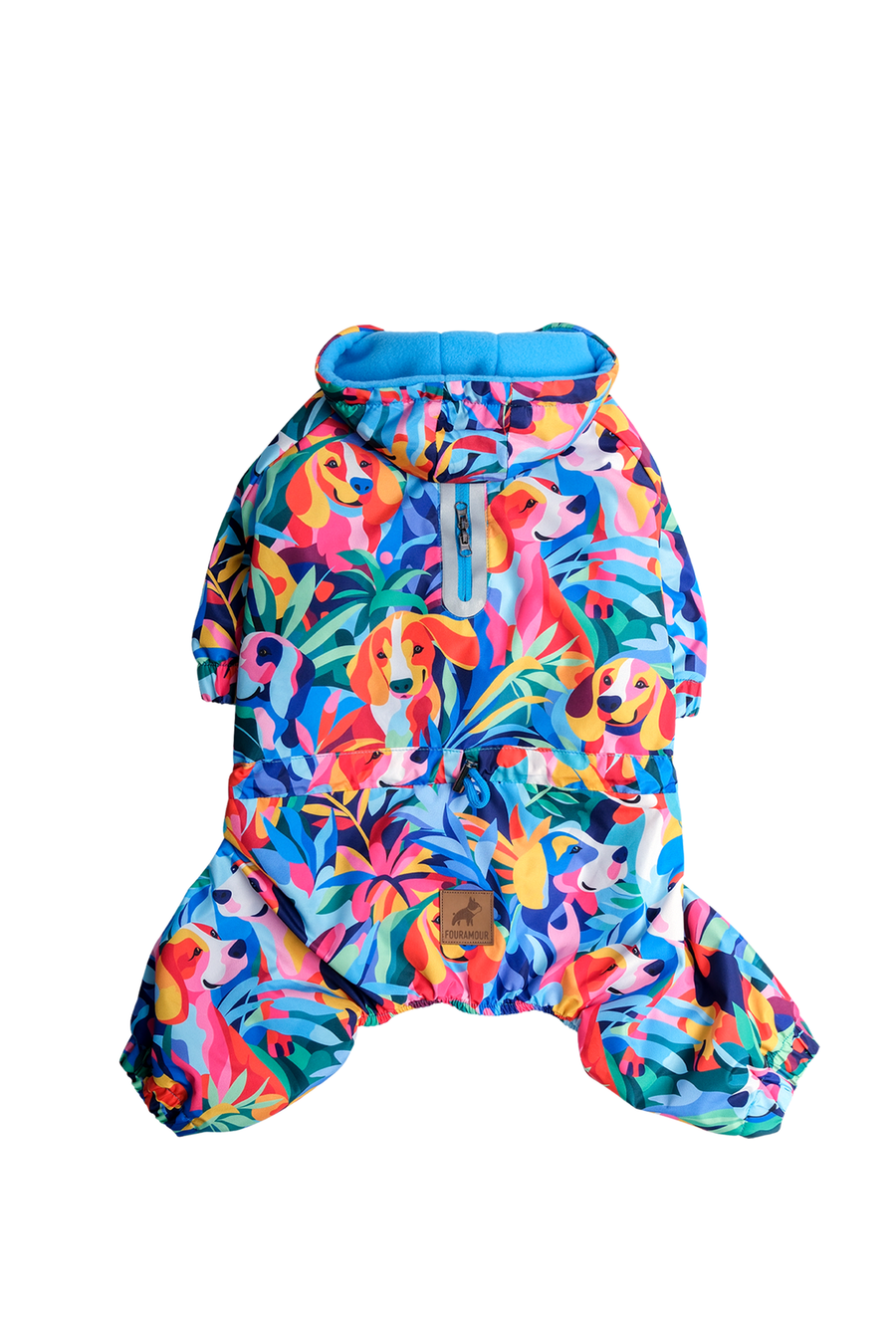İçi Polarlı Su Geçirmez Köpek Tulumu Wonder Forest