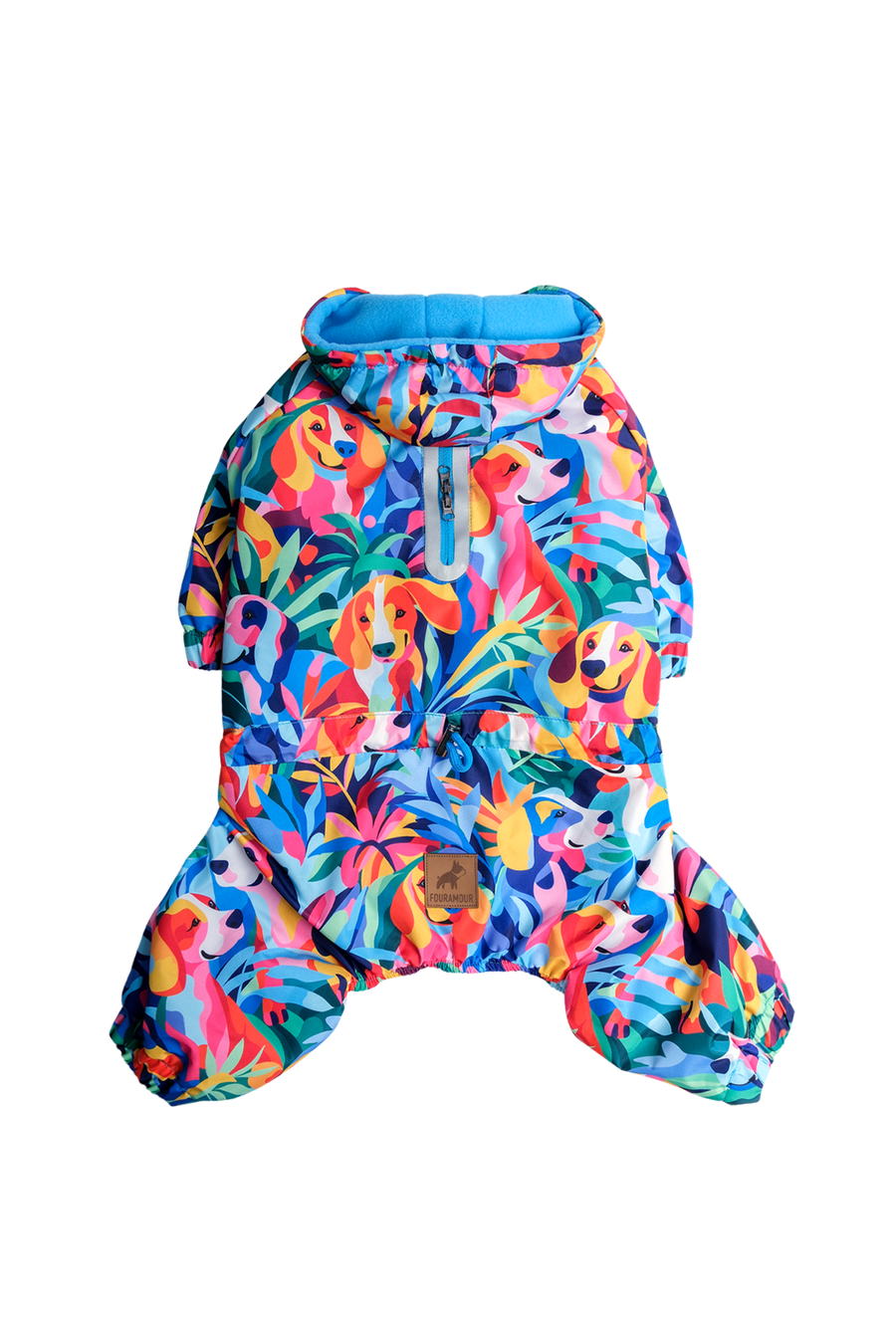 İçi Polarlı Su Geçirmez Köpek Tulumu Wonder Forest