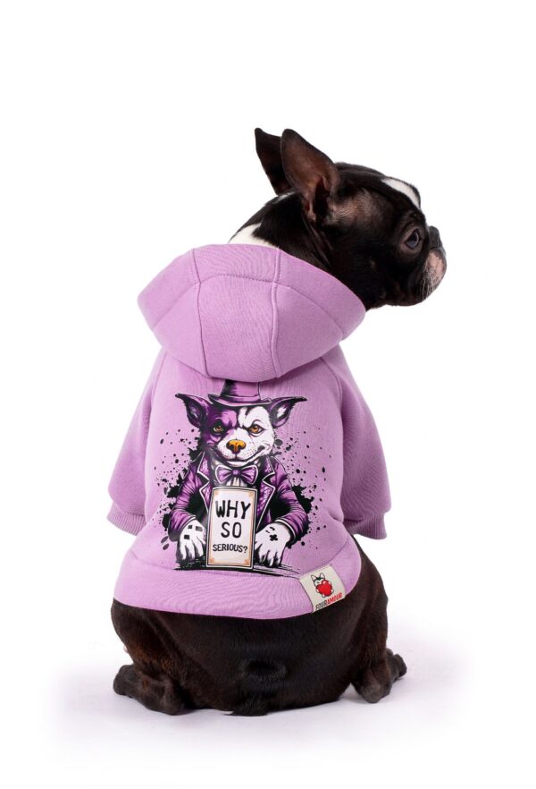 Açık Mor Köpek Hoodie "Joker" 