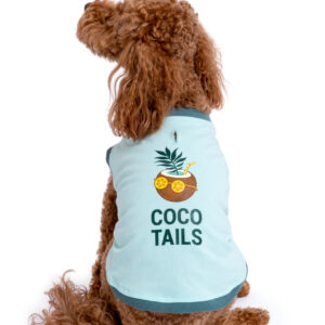 Pamuklu Su Yeşili Köpek Elbisesi "Coco Tails"