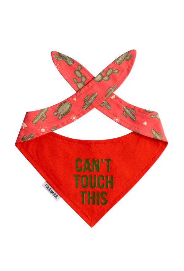 Çift Taraflı Köpek Bandanası "Can’t Touch This"