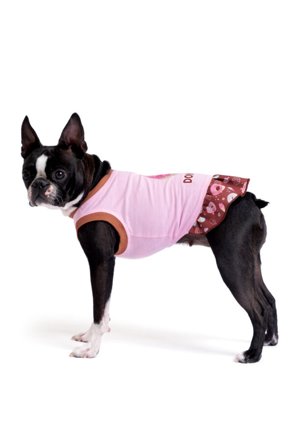 Pamuklu Pembe Köpek Elbisesi "Donut Try" - Görsel 4