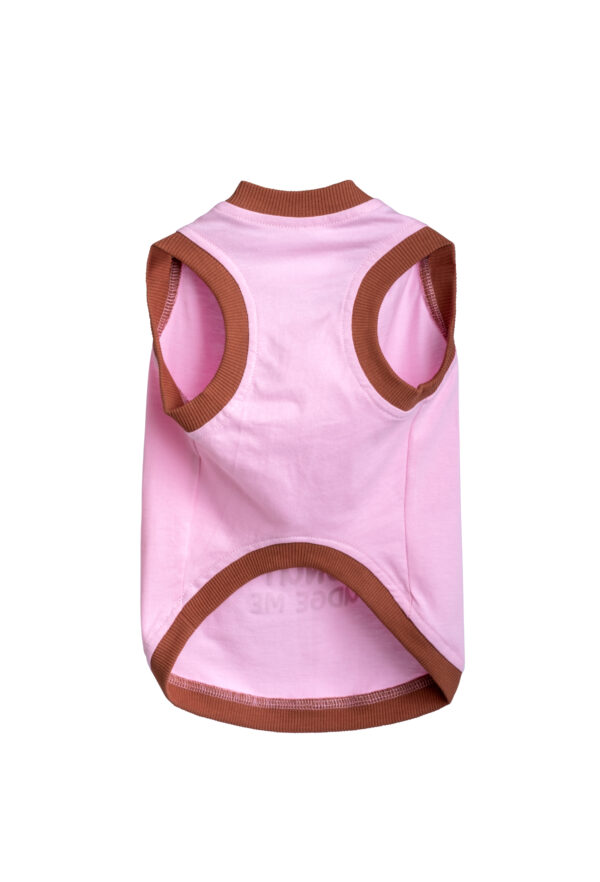 Pamuklu Pembe Köpek T-shirt "Donut Judge Me" - Görsel 6